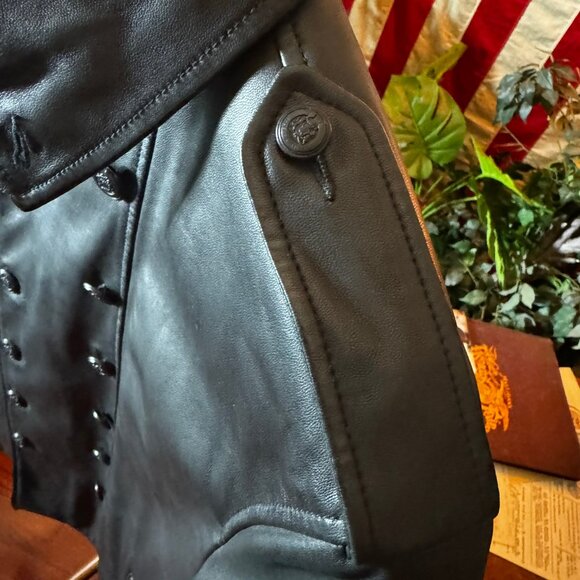 *RARE* JOHN VARVATOS Limited Edition Double Breasted Leather Jacket Sz52 RP$2698 - Picture 4 of 16